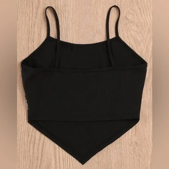 SHEIN Ladies Paisley Print Hanky Hem Cami Top size Large - Picture 2 of 5